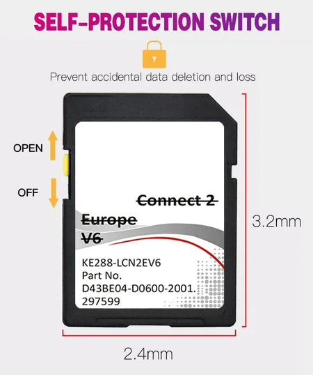 For Nissan E NV200 2014 2015 Map SD Card &ndash; Europe 16GB