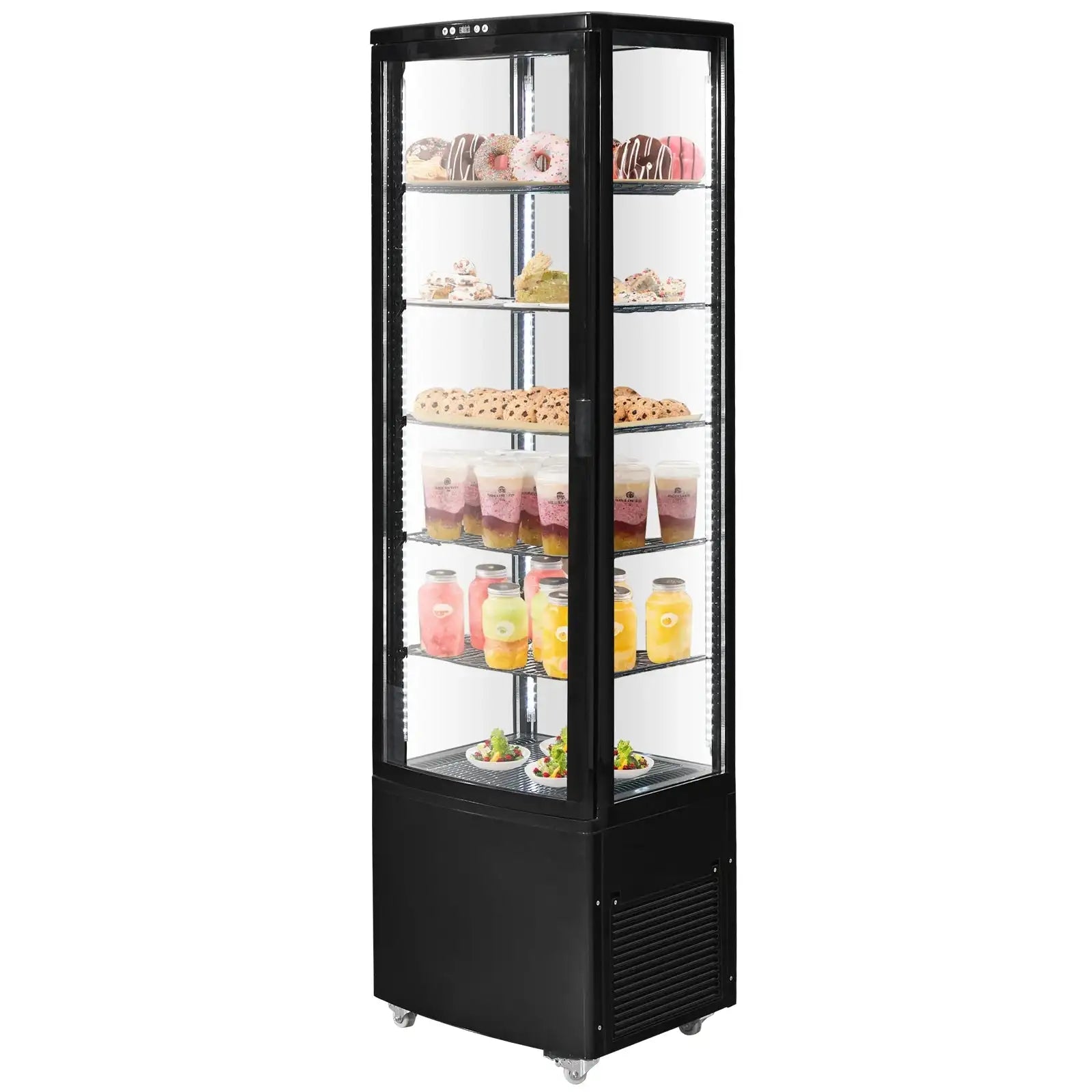 Large Refrigerated Display Case Bakery Pastry LED