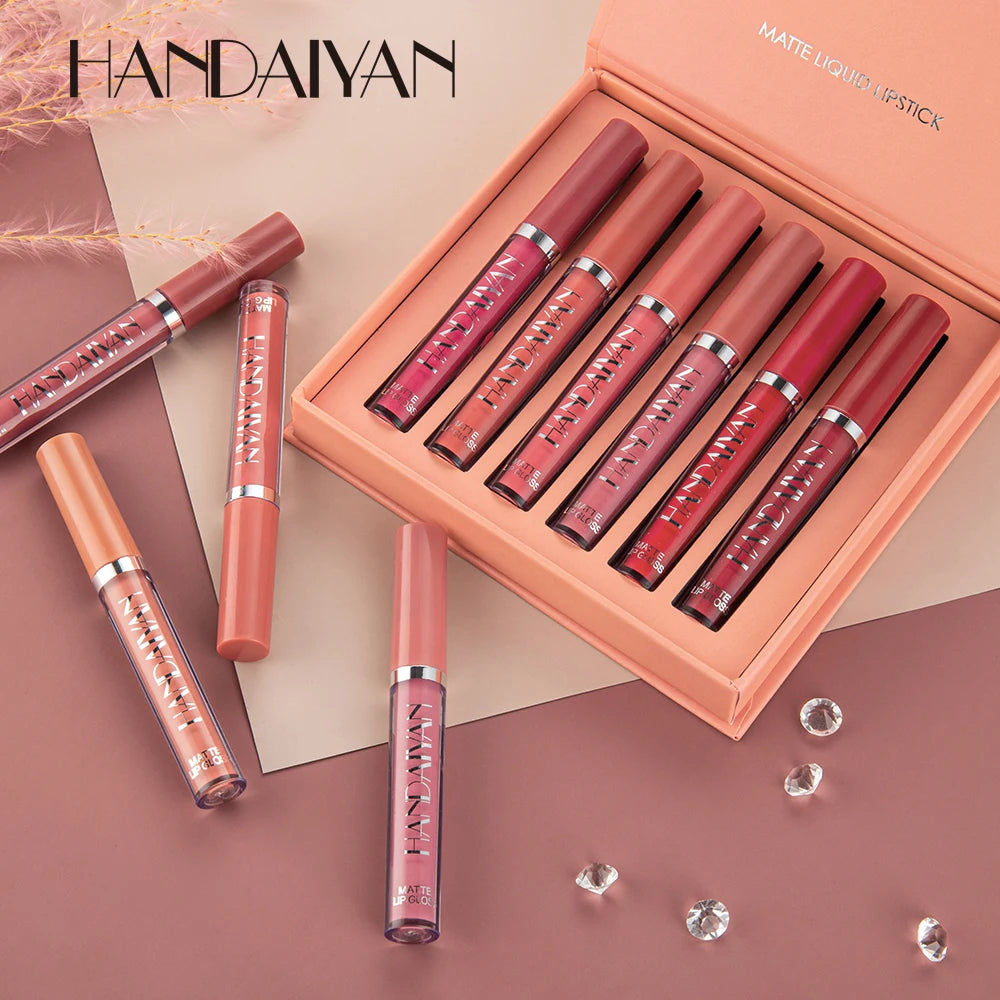 HANDAIYAN Set of 6 Long-Lasting Non-Stick Liquid Lipsticks