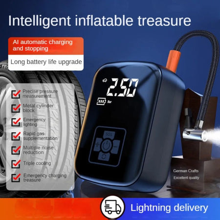 Wireless Portable Car Air Pump with Intelligent Digital Display