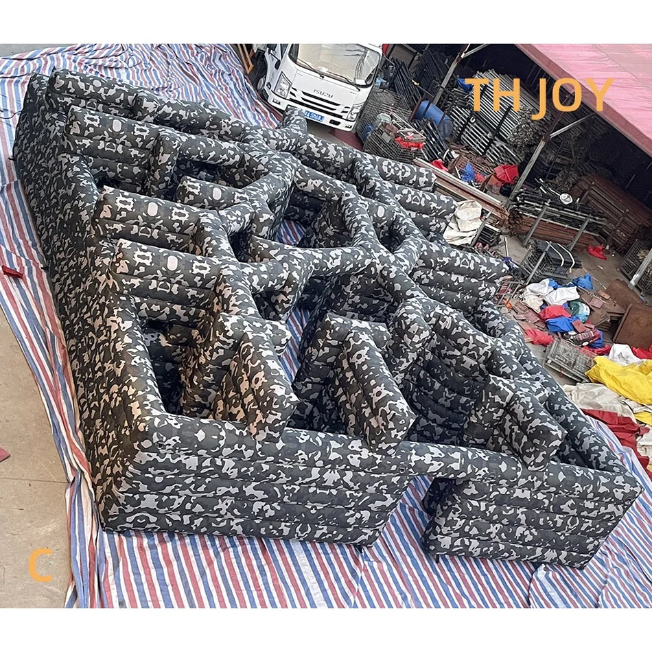 8x6m Γιγαντιαίος Φουσκωτός Λαβύρινθος Αρένα Παιχνίδι Laser Tag