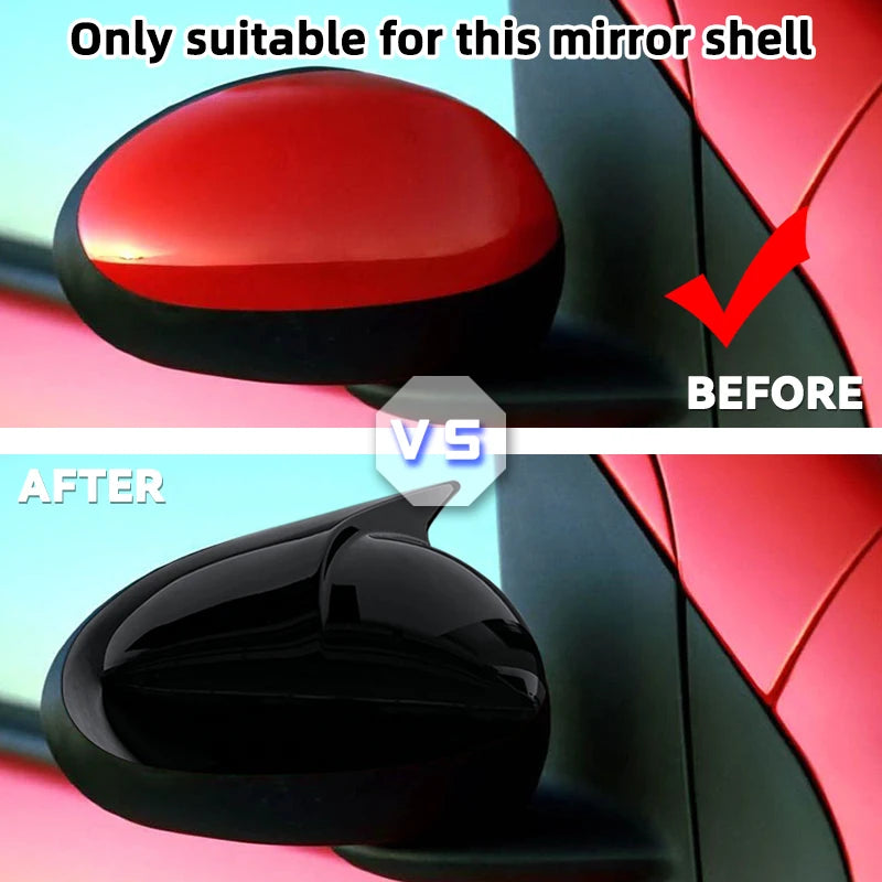 Side Mirror Cover Caps For Peugeot 107 Citroen C1 Toyota Aygo 2006-2014