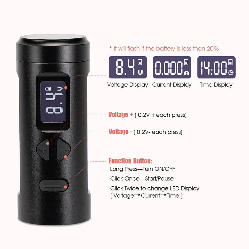 K6003 Tattoo Pen &ndash; Dual Mode 3.5mm Stroke Hollow Cup Motor