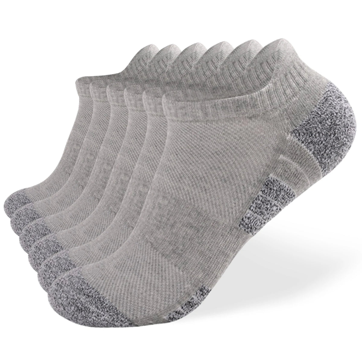 10 Pack Running Socks For Men Women &ndash; Breathable Comfort Grey 6packs / M