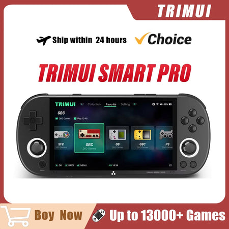 Trimui Smart Pro Retro Game Console - 4.96'' IPS Screen, Linux OS, 13,000+ Games