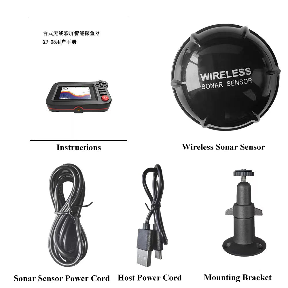 Portable 3.5in Color Screen Professional Underwater Fish Finder Sonar