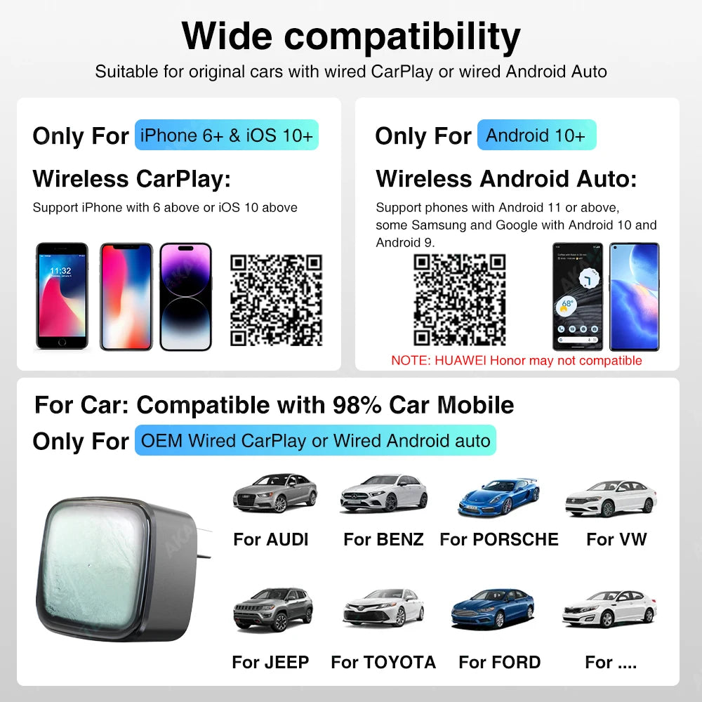 2in1 CarPlay Adapter Original OEM - Wireless CarPlay