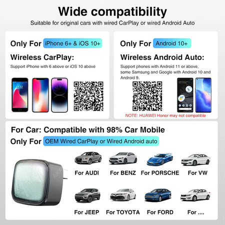2in1 CarPlay Adapter Original OEM - Wireless CarPlay