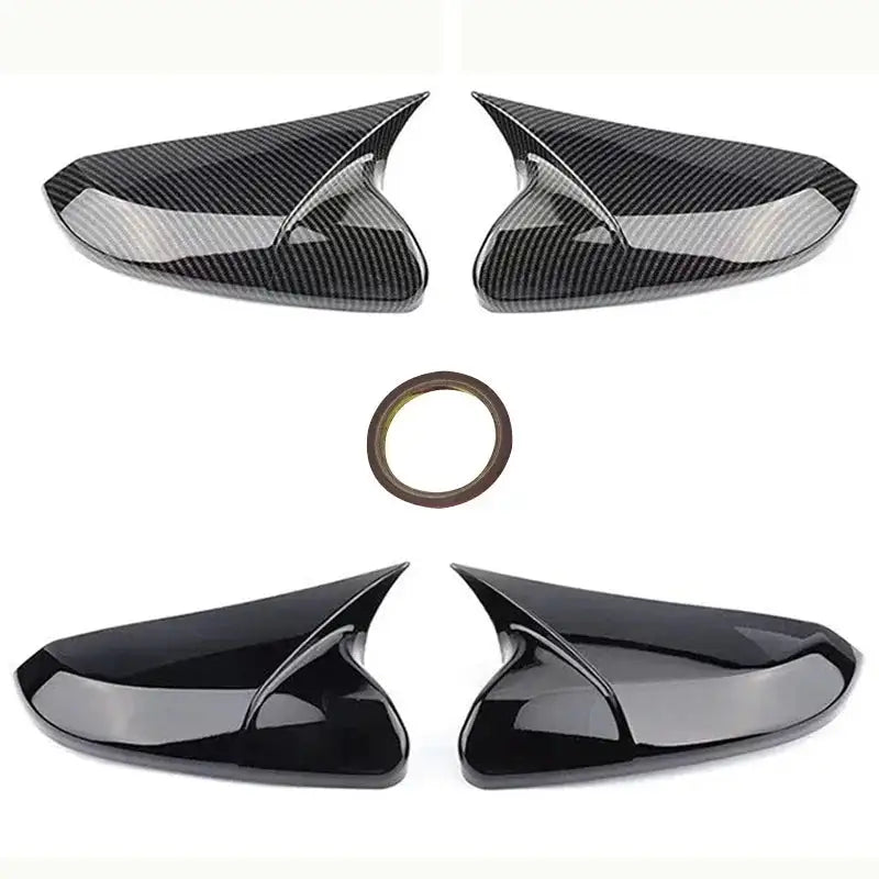 Honda Civic Exterior Mirror Cap Set Carbon Fiber Style Black
