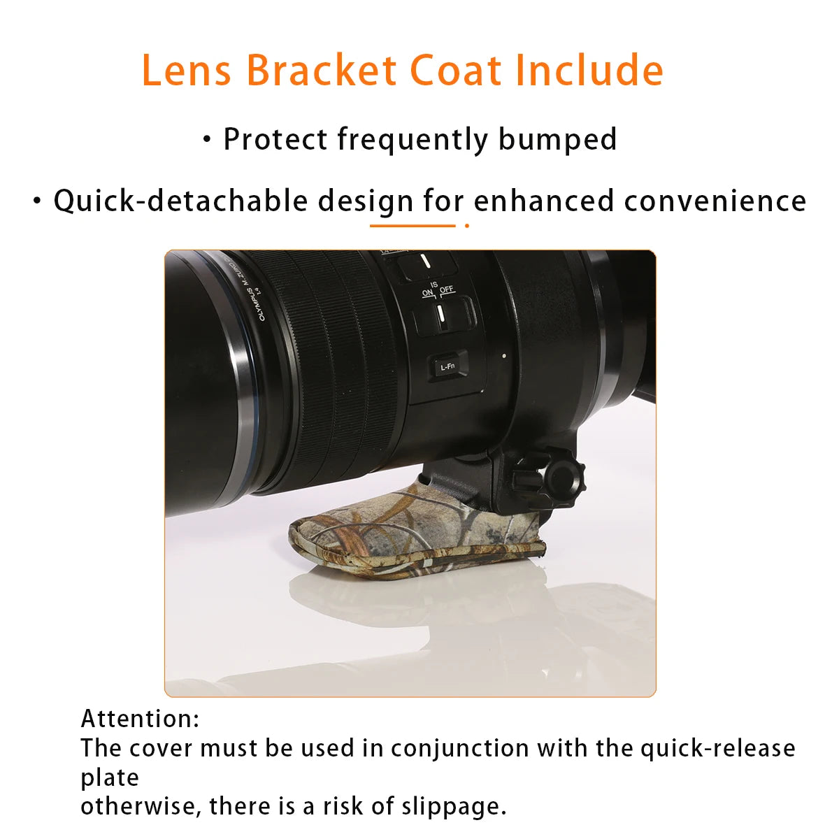 Camouflage Lens Coat for Nikon Z 180-600mm F5.6-6.3 VR - Waterproof &amp; Rainproof