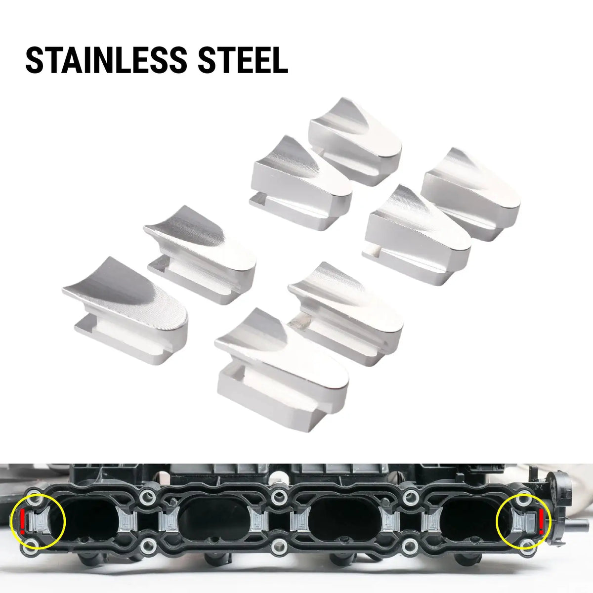 Intake Manifold Flap Delete Aluminum For VW Audi Mk7 Gti Golf R A3 S3 by InterCyprus Trading Ltd