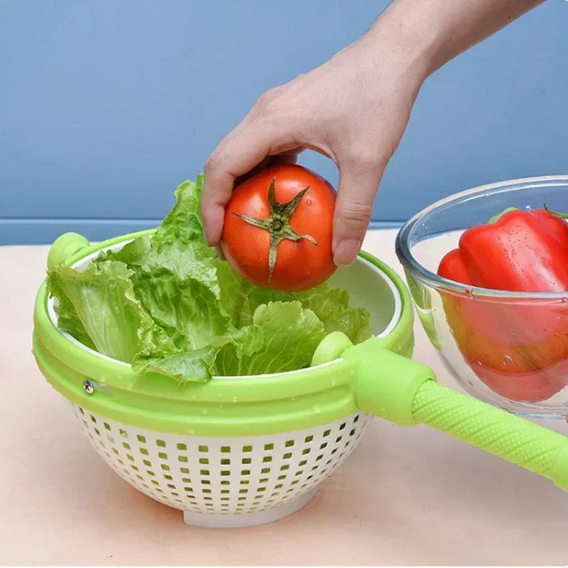 Colander Salad Spinner &ndash; Effortless Washing and Drying