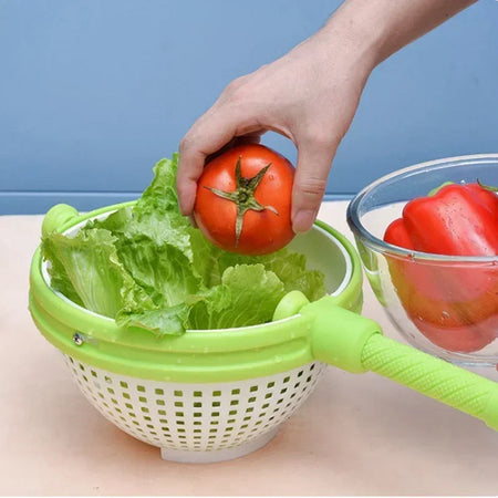 Colander Salad Spinner &ndash; Effortless Washing and Drying