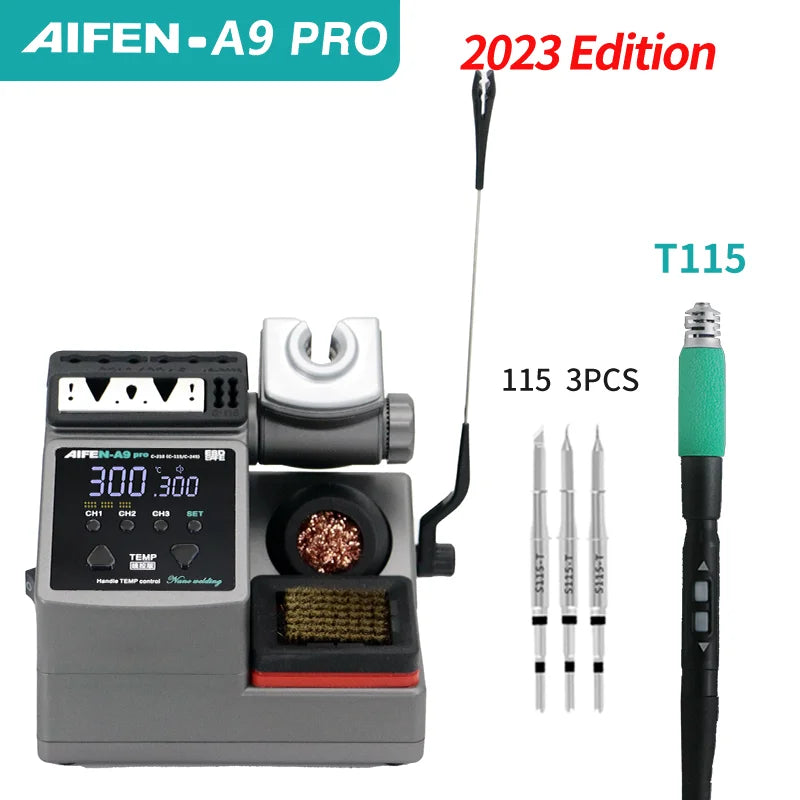 AIFEN A9PRO Soldering Station &ndash; Sugon Tip Compatible XK A9PRO-C115-3TIPS / 110