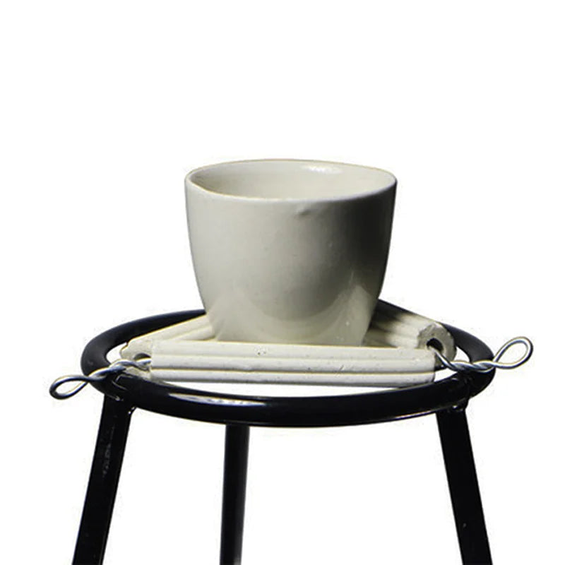 Crucible Triangle Lab Clay Triangle Set &ndash; Durable Ceramic Support for Experiments 75mm-8mm-3Pcs