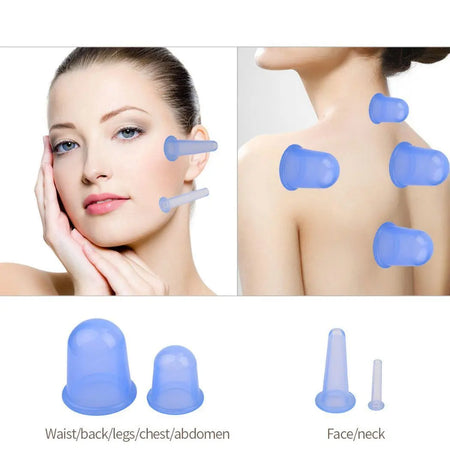 Silicone Facial Massage Cupping Set &ndash; Vacuum Massage Therapy