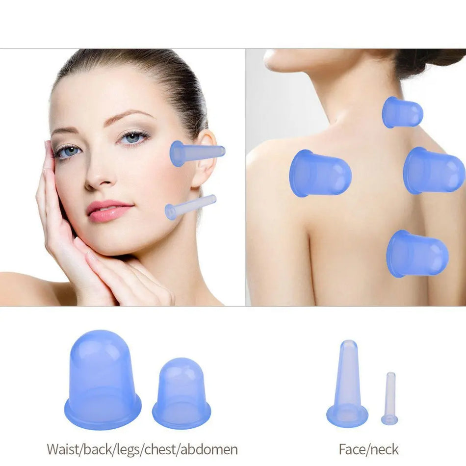 Silicone Facial Massage Cupping Set &ndash; Vacuum Massage Therapy