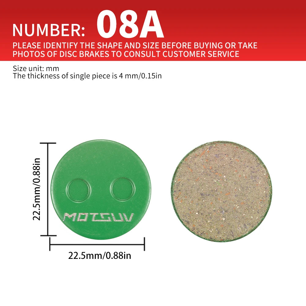 MOTSUV-Bicycle Disc Brakes &ndash; Ceramic Pad Kit Included 4 pares 08A