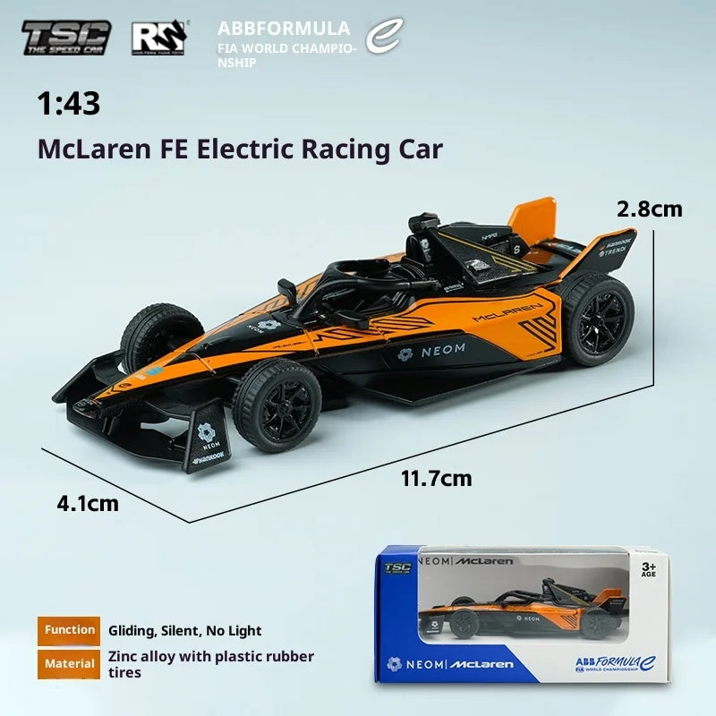 Model de mașină din aliaj 1:43 pentru Porsche FE Electric Formula Racing F1