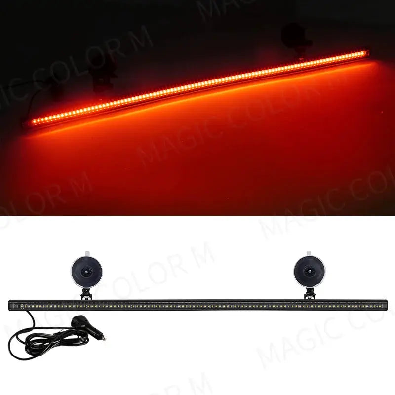 96 LED Strobe Lights For Emergency Flash Warning Lamp Windshield Bar 3030 Beads Red Blue Amber White Green Car Light Assembly by InterCyprus Trading Ltd