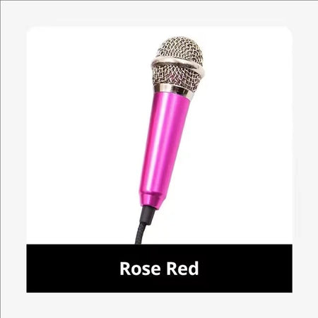 Portable Mini Microphone for Smartphones and PCs Rose Red