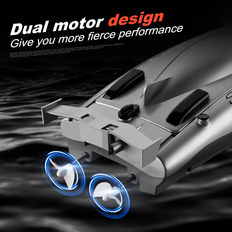 HGCYRCC 2.4G RC High Speed Racing Boat &ndash; Waterproof Double Motor Design