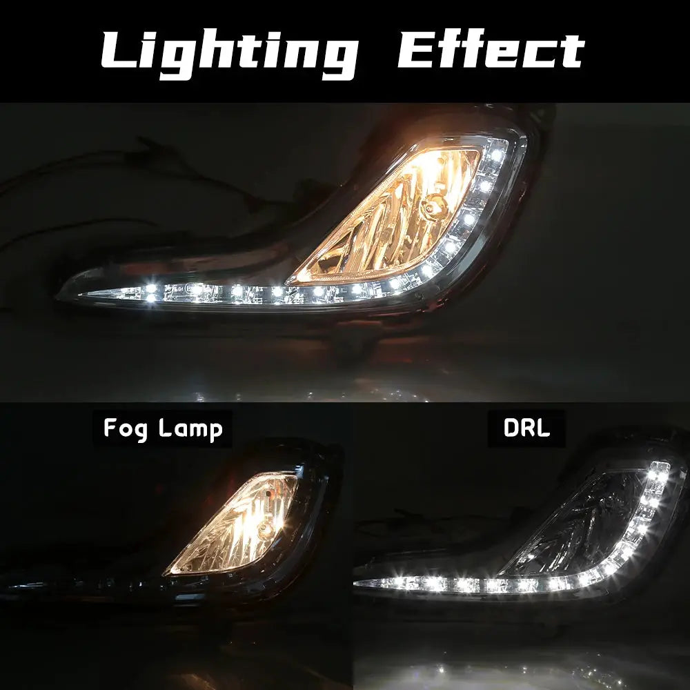 For Hyundai Accent 2012 2013 2014 2015 2016 2017 DRL LED Daytime Running Light Fog Lamp Car Auto Headlight Waterproof Daylights by InterCyprus Trading Ltd
