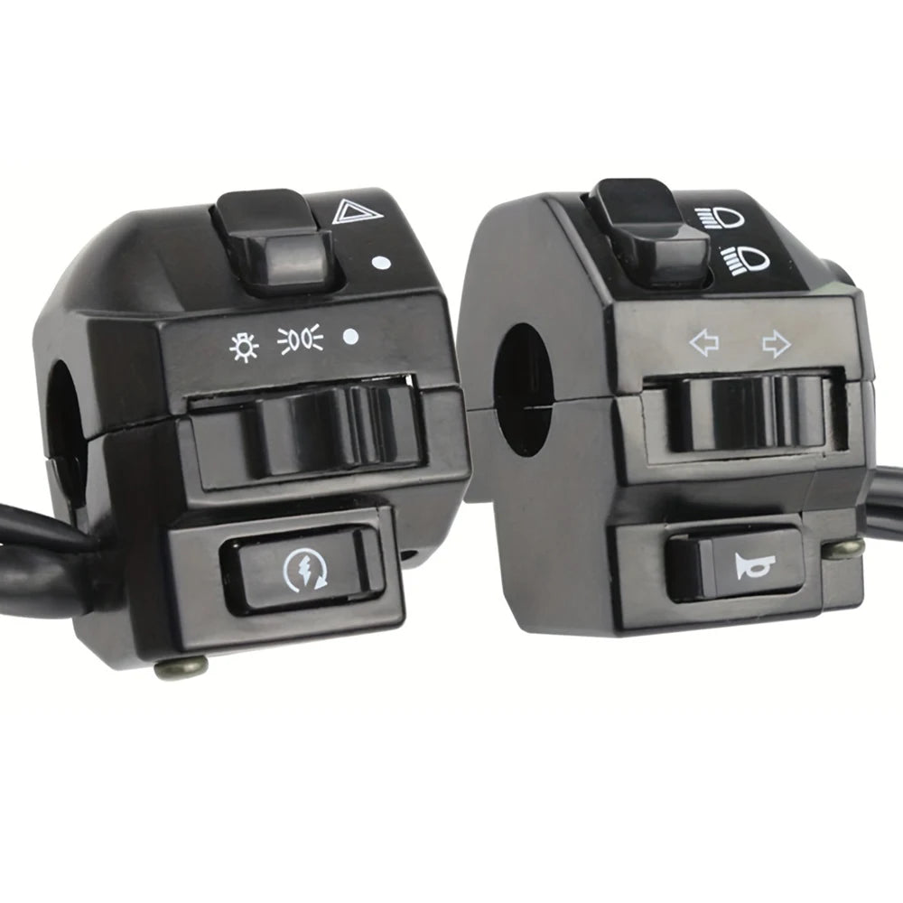 FTKDMT Motorcycle Handlebar Switch &ndash; Universal Control for Headlights and Turn Signals