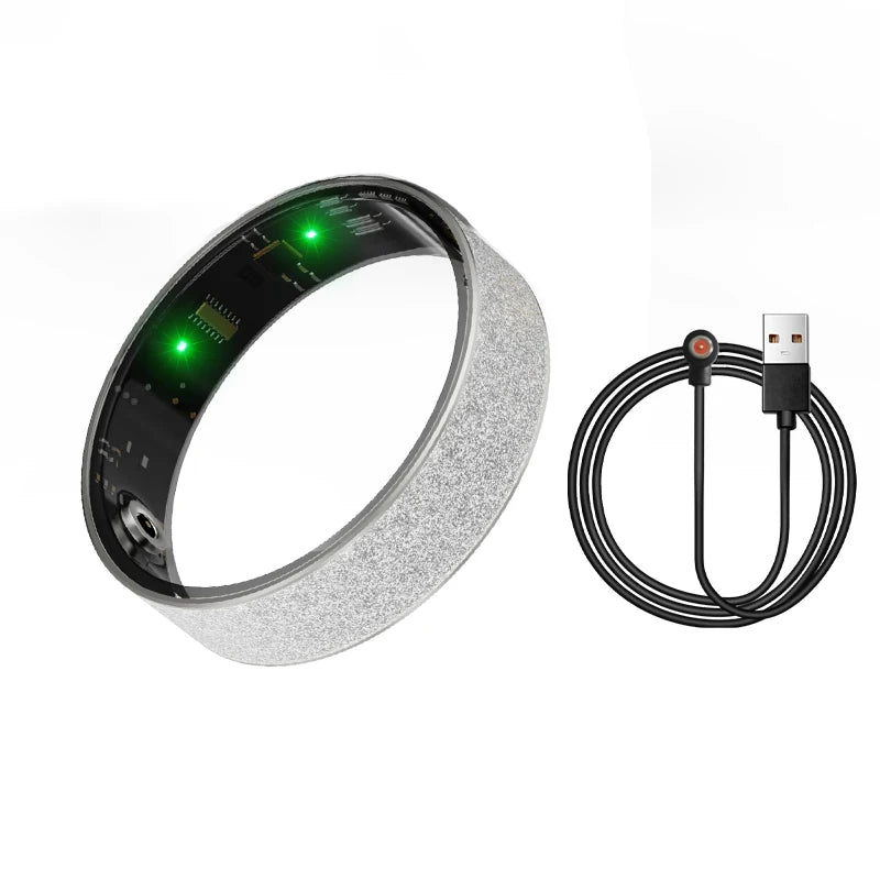 Smart Ring with Charging Case - Health &amp; Sleep Monitor, Waterproof, Multi-sport Mode