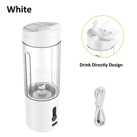 Mini Portable Blender &ndash; Rechargeable On The Go Smoothies White