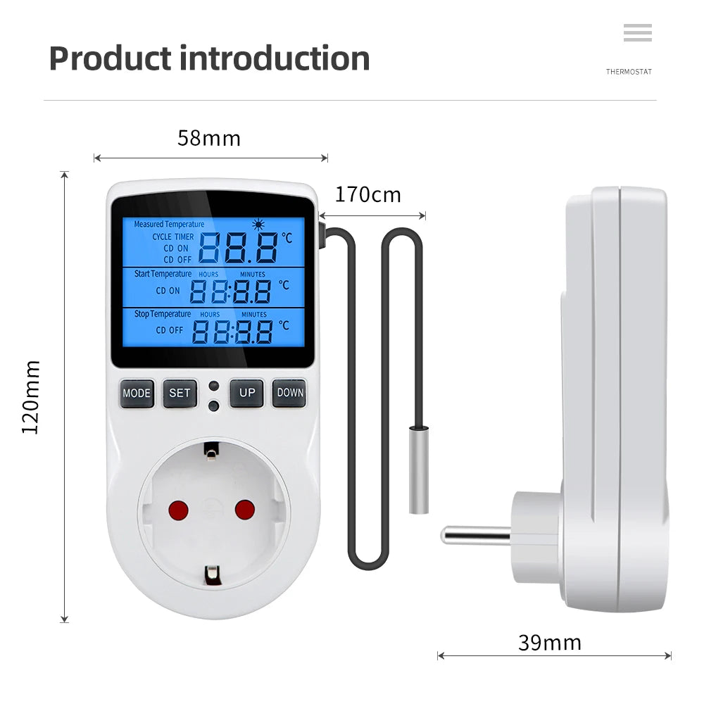 Thermostat Timer Socket &ndash; Digital Temperature Control