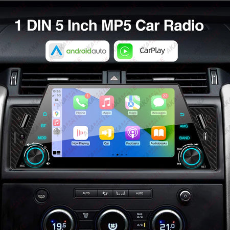 5 Inch MP5 Car Radio 1 Din - CarPlay Android Auto Mirror