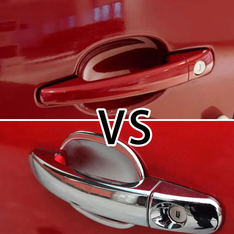 Комплект капаци за дръжки на врати Peugeot 3008, ABS сребрист, 8 броя, лесен за монтаж