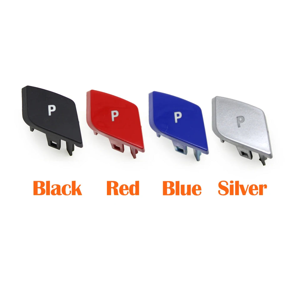 Gear Shifter P Button Cover Cap For BMW 5 Series X3 X4, PC+ABS With Rubberized Coating