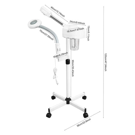 Professional 2 In 1 Facial Steamer &ndash; Deep Clean With Ozone Ivory / GERMANY