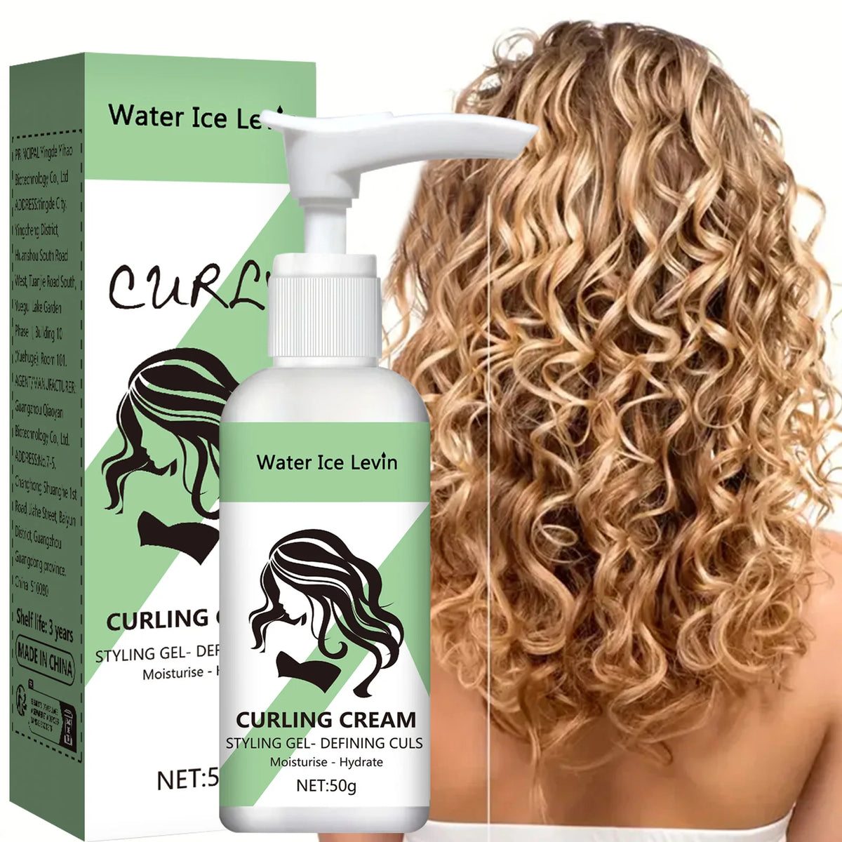 Water Ice Levin Curl Enhancer &ndash; Moisturizing and Smoothing Formula Default Title