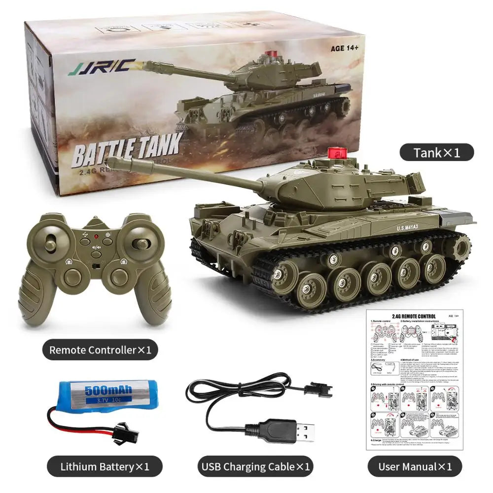 RC Tank Remote Control Car &ndash; Realistic Sound Effects and 4 Channel Control Army Green