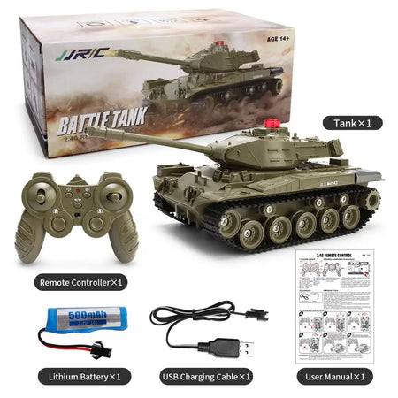 RC Tank Remote Control Car &ndash; Realistic Sound Effects and 4 Channel Control Army Green