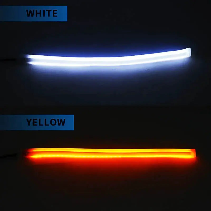 2 PCS DRL Car Flexible LED Daytime Running Lights Turn Signal Lamp Headlight Waterproof 30cm 45cm 60cm White Red Yellow Blue by InterCyprus Trading Ltd