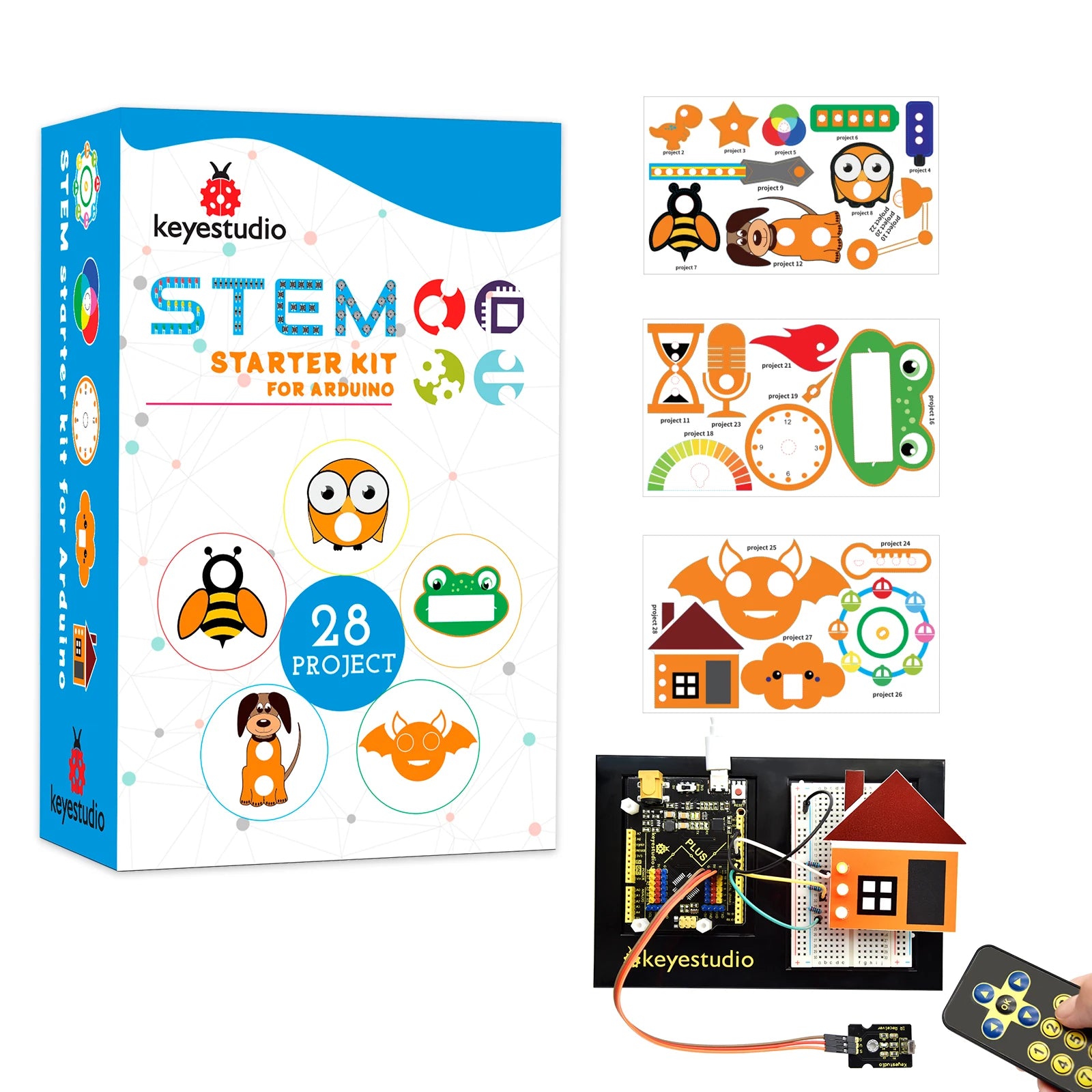 Keyestudio Complete STEM Super Starter Kit &ndash; 28 Engaging DIY Projects