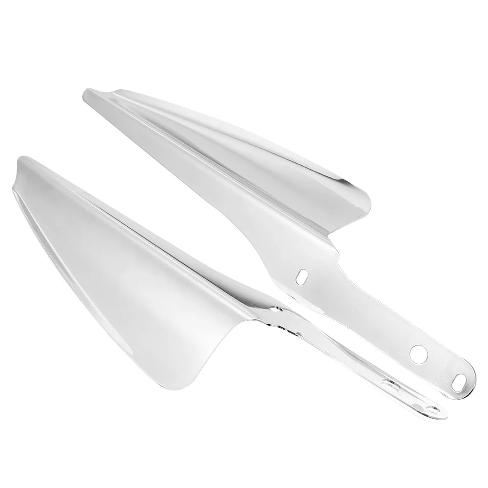 Harley Chrome Front Fork Wind Deflectors - Wind Protection