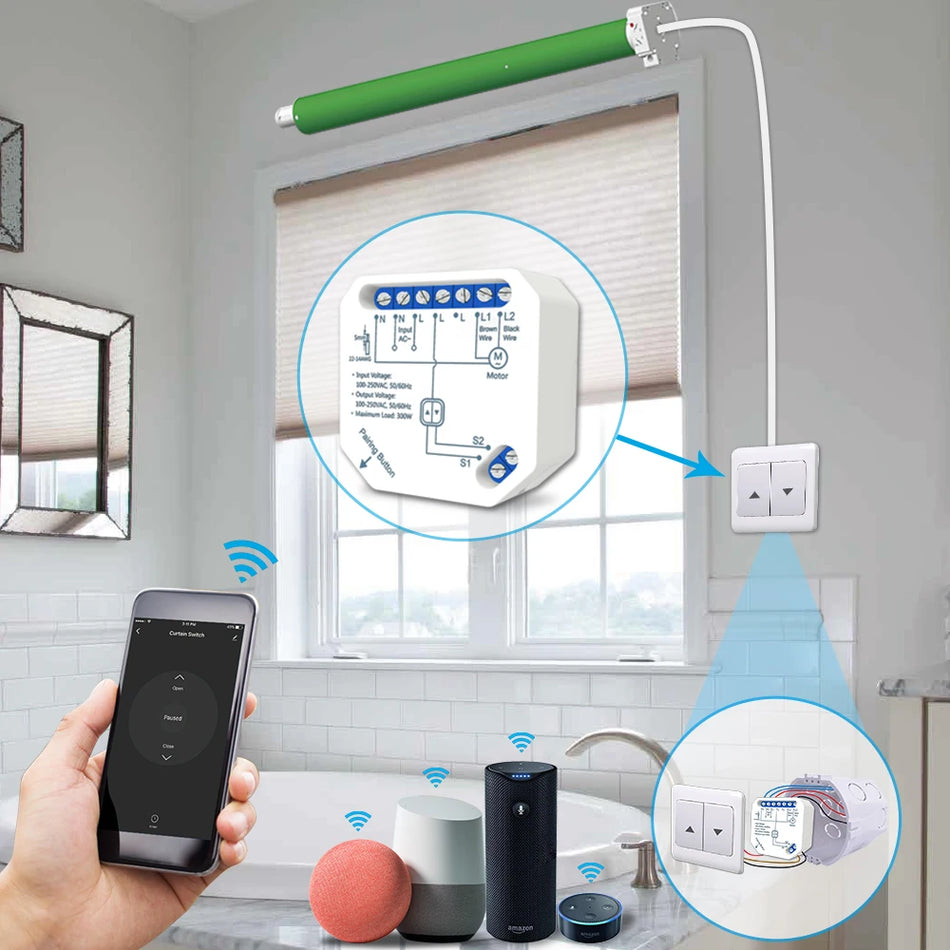 Tuya Smart Life WiFi Vorhangschalter für Rollläden und Jalousien