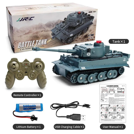 RC Tank Remote Control Car &ndash; Realistic Sound Effects and 4 Channel Control Blue