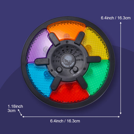 6-in-1 Round Memory Game Machine With Lights And Sounds - Ideal Memory Training Toy Gift