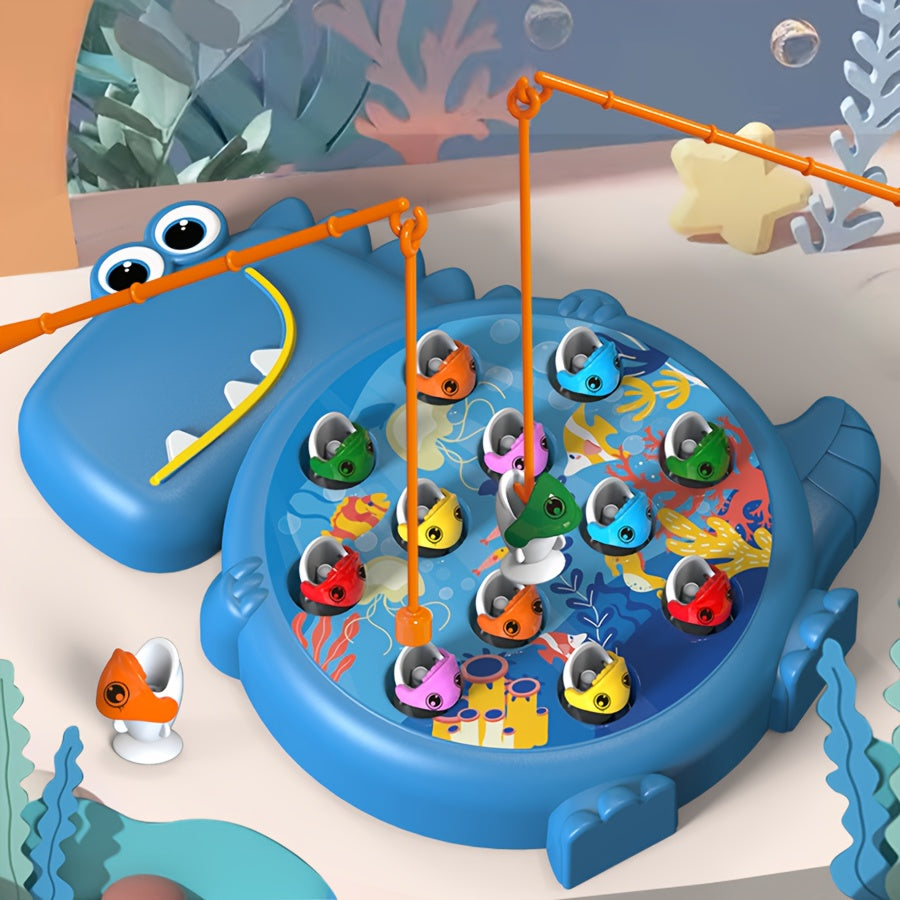 Dinosaur Fishing Plate Toy Blue B