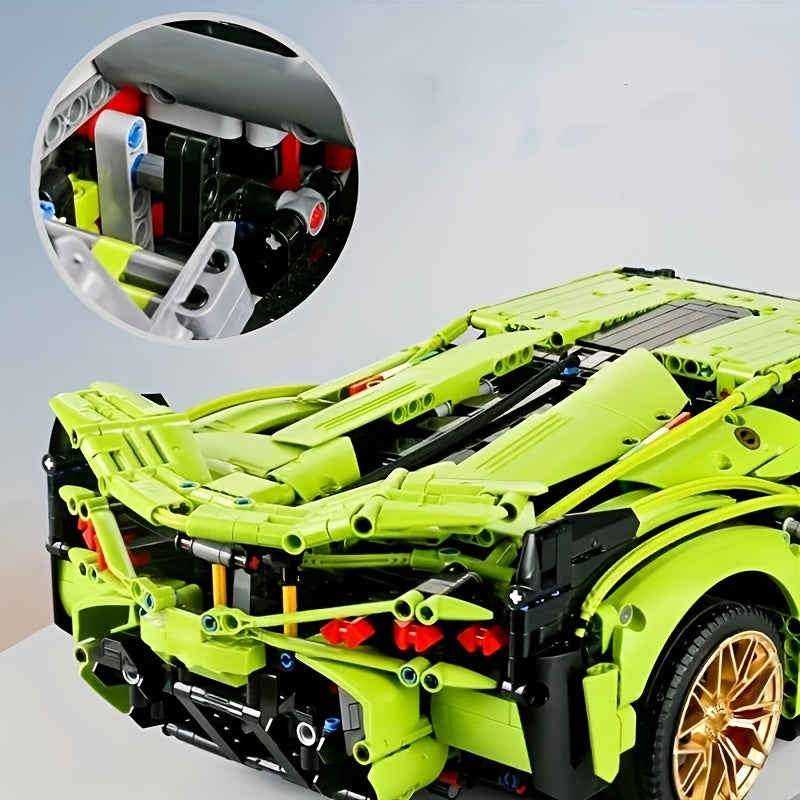 High Difficulty Adult Building Blocks Car Toy Sports Car Model - Ideal for Living Room Decor - Great as Halloween and Christmas Gift