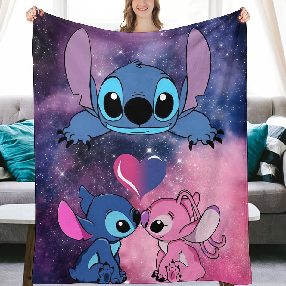 Disney Cute Stitch Flannel Throw Blanket - Cyprus