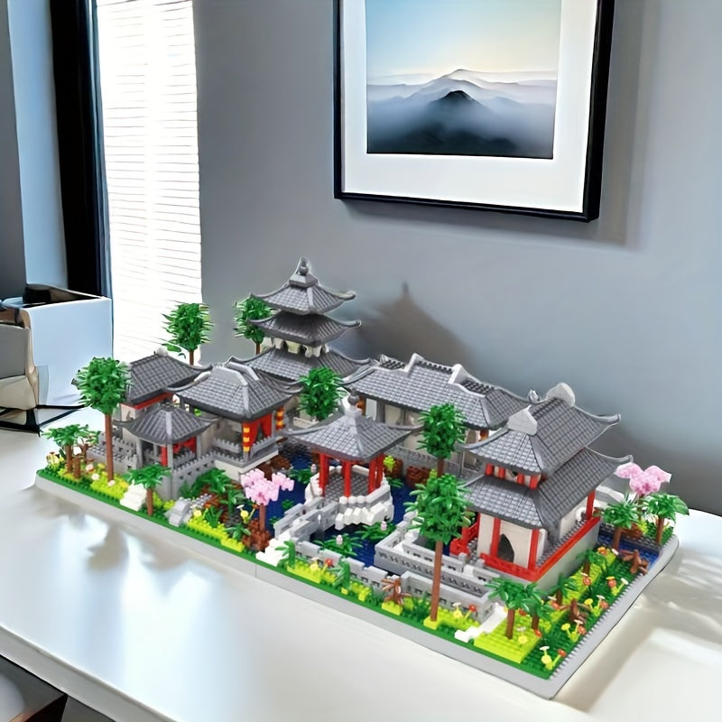 World Landmark Building Landscape Puzzle - 3988/4222/3888pcs + Micro Particle Suzhou Garden 12000pcs Model Castle Educational Toy Kit, Ages 6-8