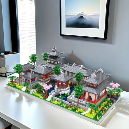 World Landmark Building Landscape Puzzle - 3988/4222/3888pcs + Micro Particle Suzhou Garden 12000pcs Model Castle Educational Toy Kit, Ages 6-8