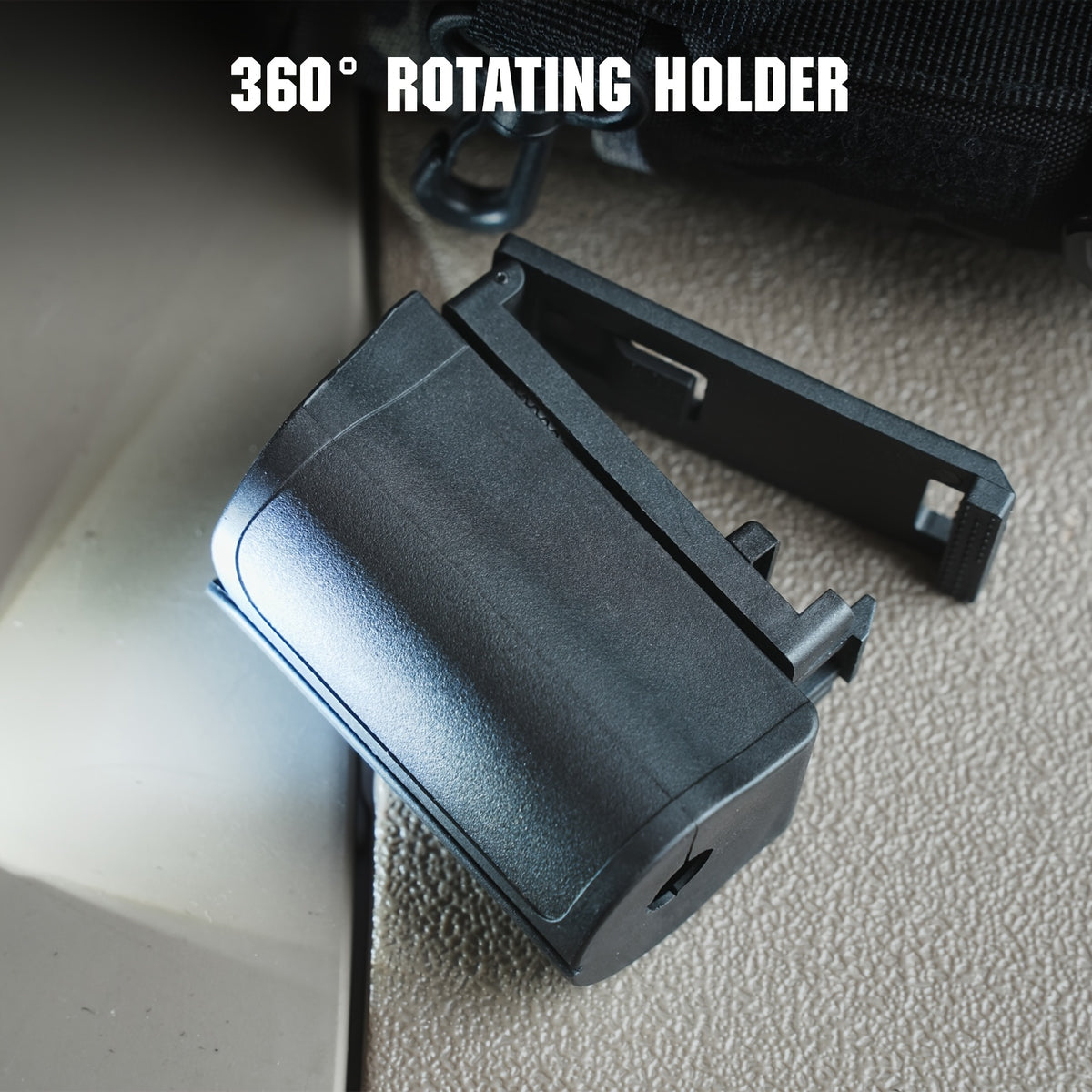 360&deg; Rotating Pepper Spray Holster - Durable Nylon, Tactical, Belt &amp; Molle Compatible
